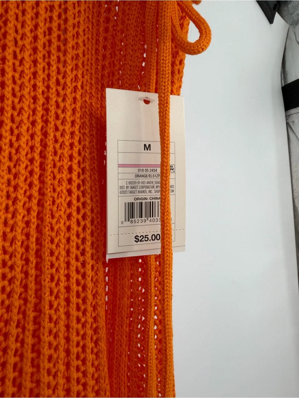 Target Orange Crochet Midi Skirt with Side Tie